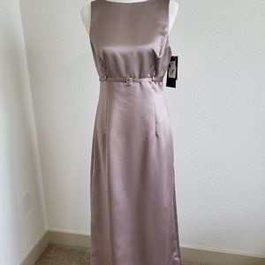 Nicole Miller Nude Satin Gown